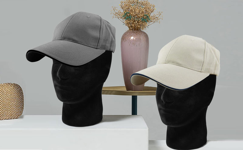 Foraineam 2 Pack Male Foam Mannequin Head Display Holder, 11 Inch Man Manikin Stand Model, Black Styrofoam Heads for Wig Hats Glasses Masks - NewNest Australia