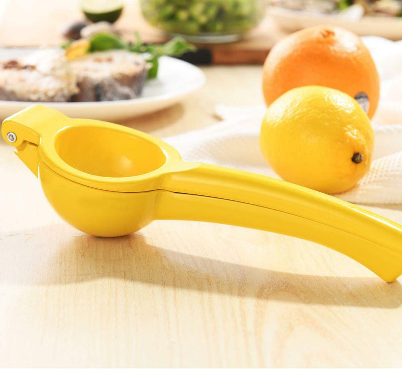 NewNest Australia - Manual Juicer Citrus Lemon Squeezer,Fruit Juicer Lime Press Metal,Professional Hand Juicer Kitchen Tool(yellow） yellow 