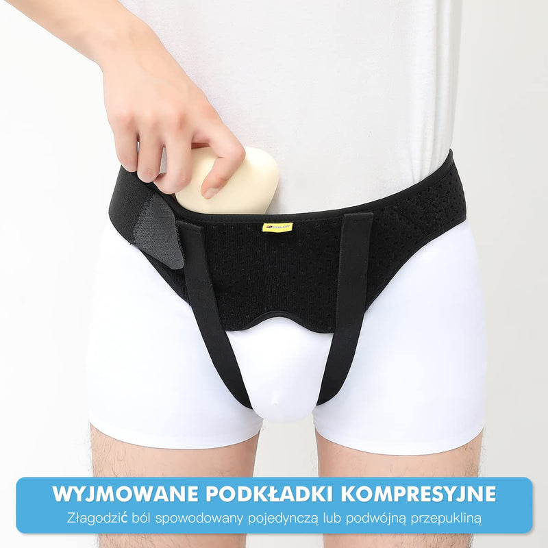 Tenbon Hernia Belt For Men Women Flexible Adjustable Hernia Belt Support Band Pain Relief Recovery Belt With 2 Removable Compression Pads Comfortable Material (M) - NewNest Australia