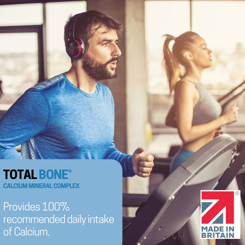 Total Bone® Calcium Magnesium Zinc & Vitamin D3 Supplement - 180 Vegetarian Tablets - 3 Month Supply of High Strength Osteo Tablets - Calcium Supplement Complex - Made in The UK by Northumbria Health - NewNest Australia