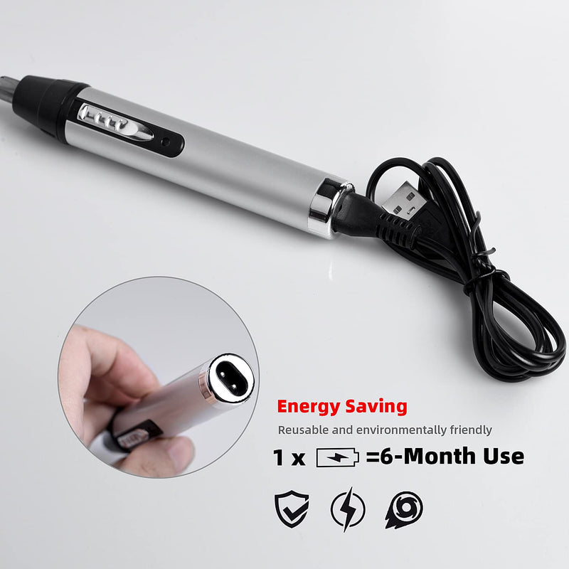 Nose Hair Trimmer for Men, Dveda 2020 Upgrade Professional USB Rechargeable Nostril Nasal Hair Vacuum Cleaning System,4 in 1 Hair and Beard Clippers for Women with Waterproof,Silver - NewNest Australia