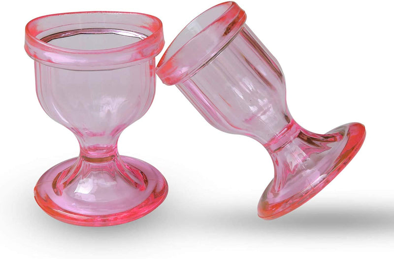 Pink Colored Eye Wash Cups for Effective Eye Cleansing - Eye Shaped Rim, Snug Fit (Set 2 Pcs.) - NewNest Australia