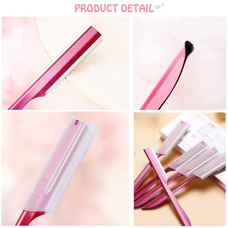 Eyebrow Razor, Miss Gorgeous 10pcs Razor Eyebrow Eyes Eyebrow Repair Facial Hair Remover Trimmer Shaving Installation Kit for Fashion Girls Women Pink - NewNest Australia