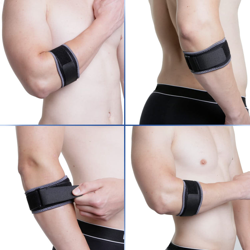KEDLEY Tennis Elbow/Golfer’s Elbow Support Strap | Medical Grade Compression Brace | Precise Clasp for Tennis or Golfer Elbow | Fully Adjustable, Lightweight, Pain Relief and Protects Forearm Single - NewNest Australia