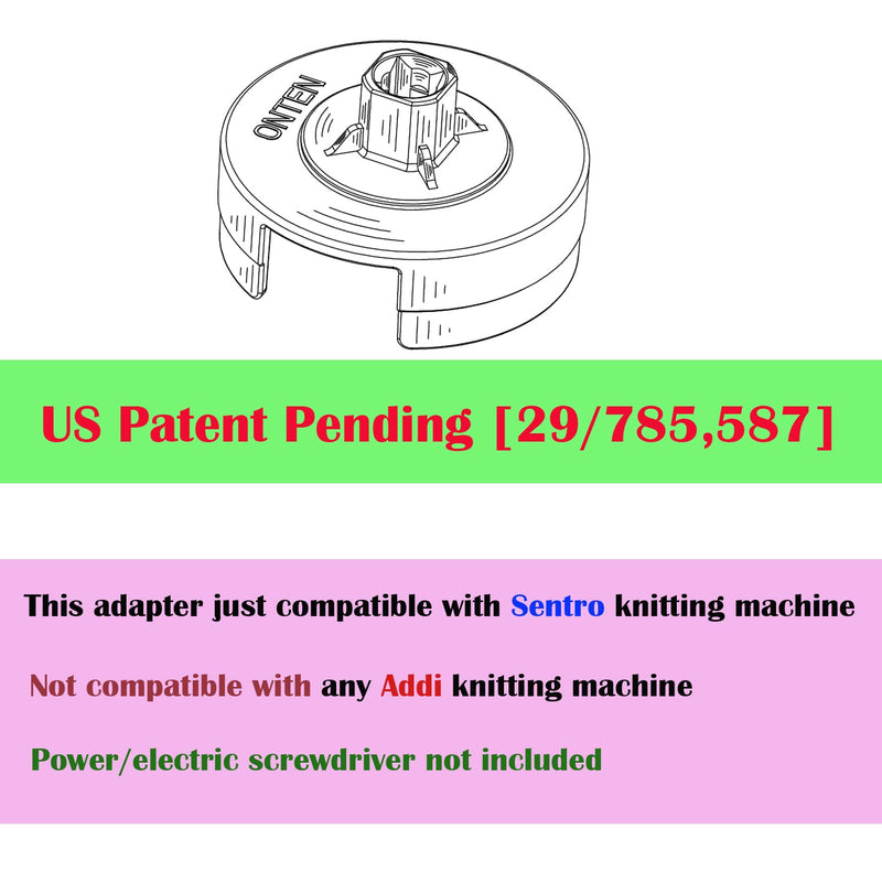 Power Adapter Compatible With Sentro Knitting Machine,Crank Handle Adapter For Knitting,Adapter With Hex Steel Bit Compatible With Sentro 48/40/22 and Jamit,Screwdriver Attachment for Knitting (Black) Black - NewNest Australia