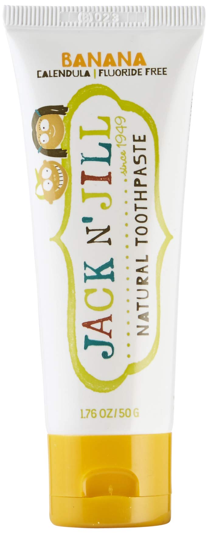Jack N' Jill Natural Kids Toothpaste - Banana & Raspberry - Organic, Gluten Free, Vegan, BPA Free, Fluoride Free, SLS Free, Dairy Free - Make Toothbrushing Fun for Kids - 1.76 oz (Pack of 2) - NewNest Australia