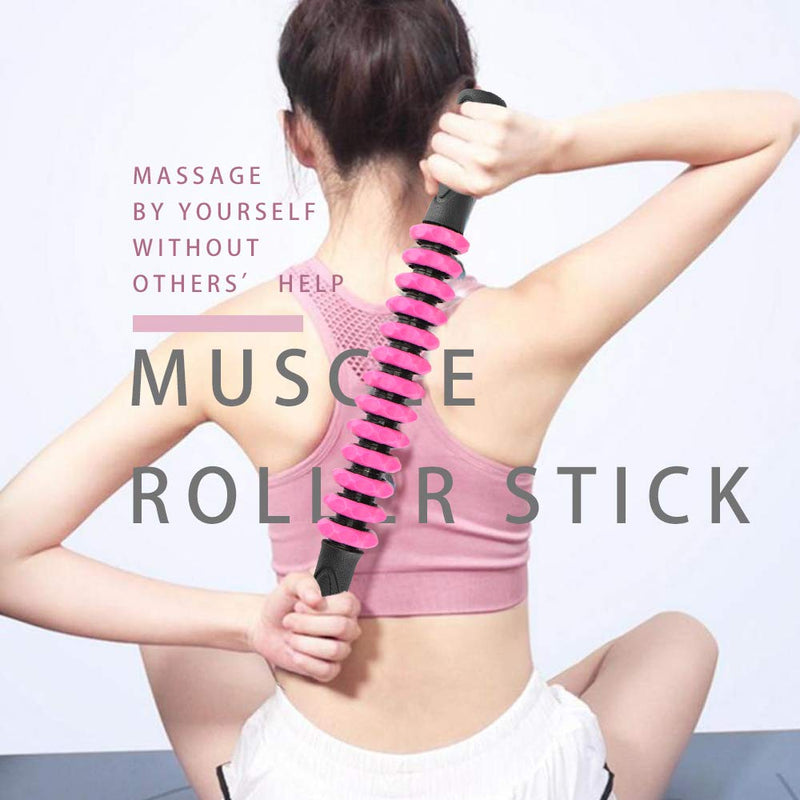 Professional Muscle Roller Stick For Release Sore Muscle, 2019 New Style Leg Gym Hand Muscle Rollers(Rose Red) Rose Red - NewNest Australia