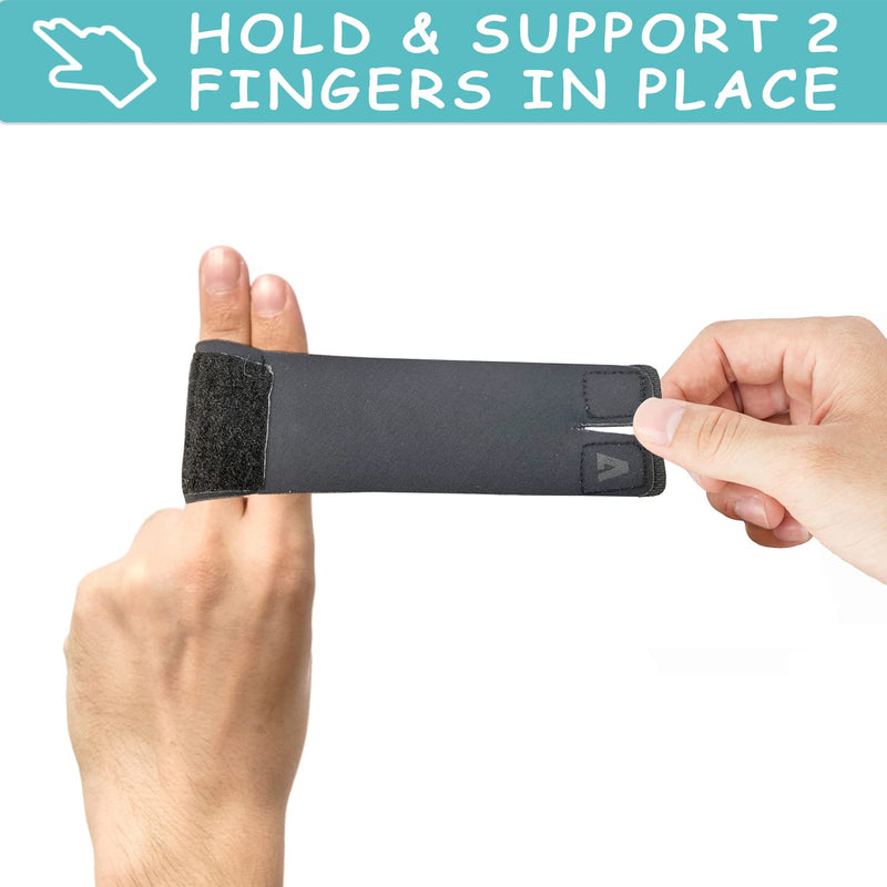 VerteLife Neoprene Finger Splint Thumb Brace Protector Finger Support Comfortable Breathable Finger Tape Finger Guard Relieve Finger Joint Pain Style-1 M - NewNest Australia