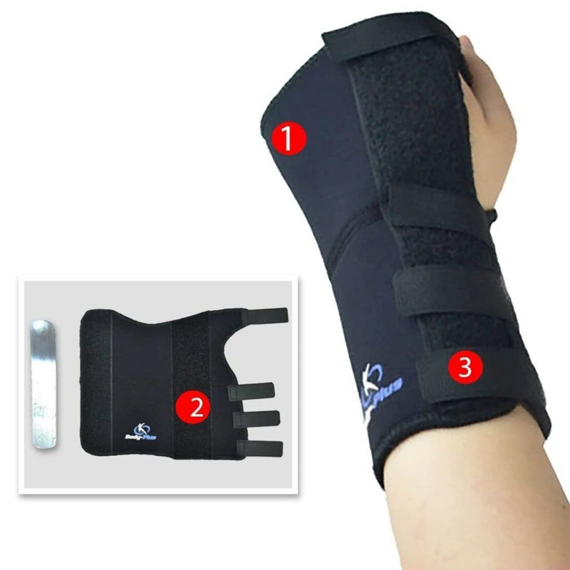 Wrist Brace Splint Support - Breathable Lightweight Carpal Tunnel Splint for Men Women - Pain Relieve Wrist Splints, Ideal for Hand Support, Fractures, Sprains, Joint Pain, Tendonitis, Arthritis Black Extra Large,Right - NewNest Australia