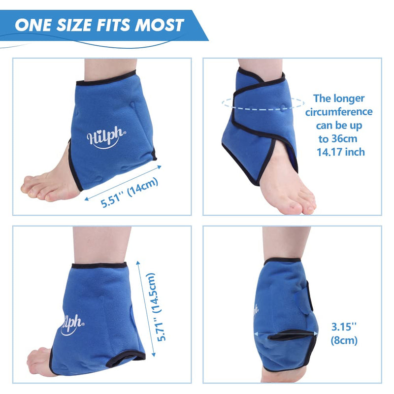 Hilph Ankle Ice Pack Wrap for Injuries, Reusable Ankle Ice Pack Hot Cold Therapy Gel Foot Ice Pack for Ankle Pain Relief, Plantar Fasciitis, Achilles Tendonitis, Edema, Heel Spur Blue - NewNest Australia