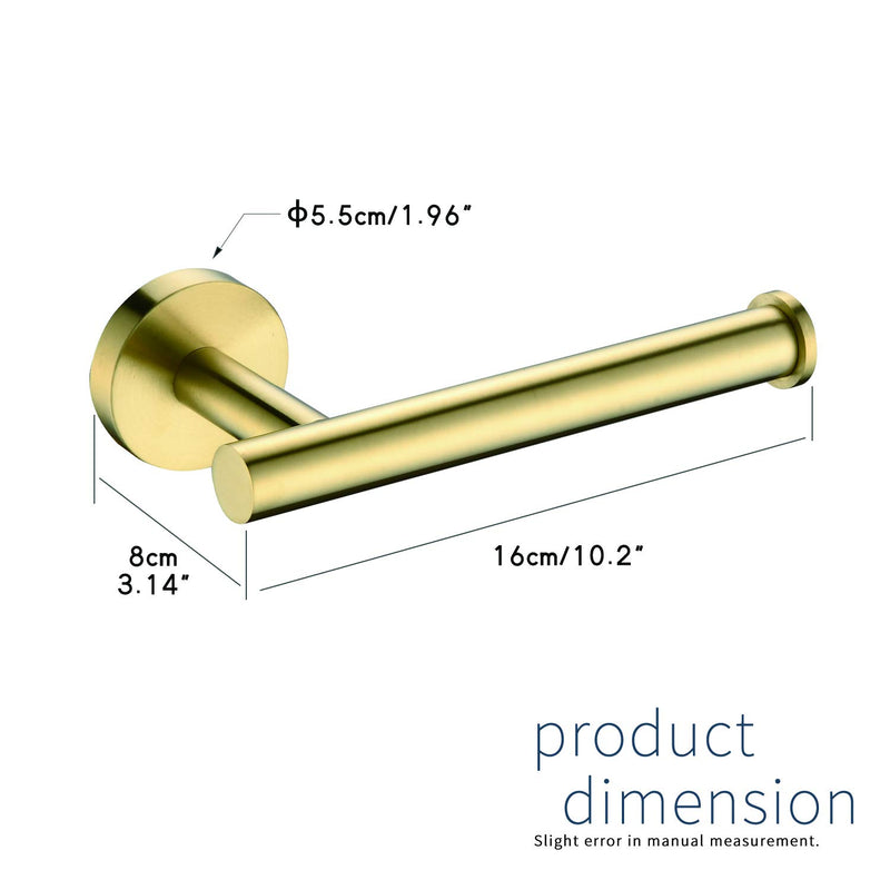 HILFA Premium SUS304 Stainless Steel Toilet Paper Holder Wall Mounted Rustproof Toilet Tissue Roll Holder for Bathroom,Brushed Gold,102-BG Brushed Gold - NewNest Australia