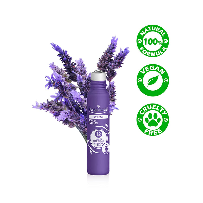 Puressentiel Rest & Relax, Stress Roll-On - 5 ml - Helps promote Healthy Sleep, Stress Relief & Anxiety Relief Routines - Soothing, Relaxing & Naturally Calming Essential Oils - Aromatherapy - NewNest Australia