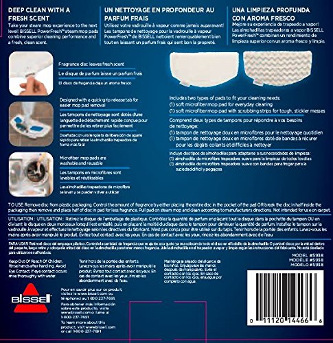 BISSELL PowerFresh Steam Mop Pads (2 pk) with Fragrance discs (4 ct), 5938 - NewNest Australia