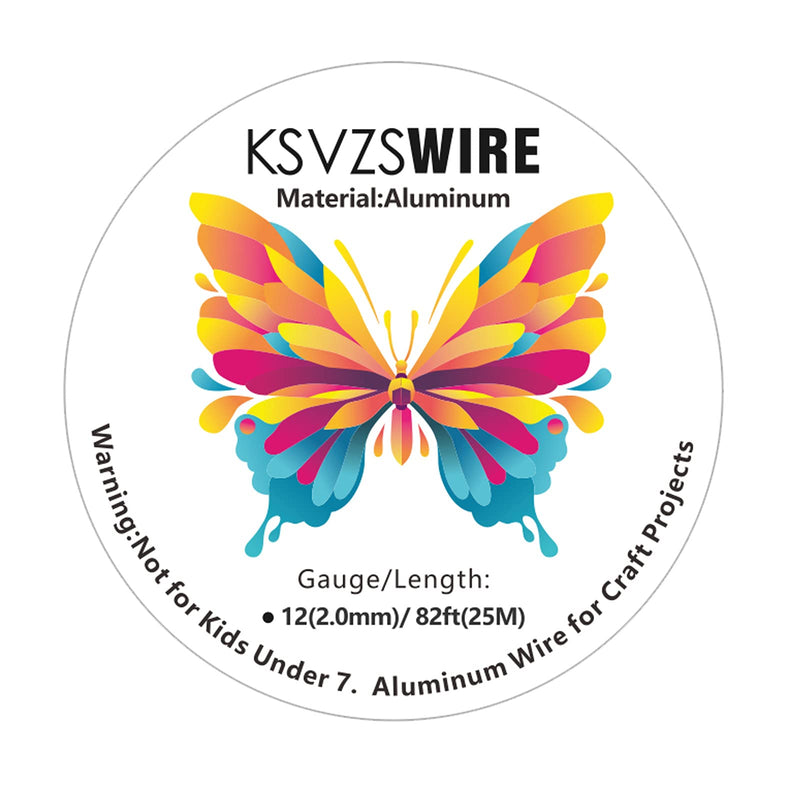 12 Gauge(2.0mm) Aluminum Wire 82 Feet(25M) KSVZS Bendable Metal Wire for Crafts,Sculpting,Armature,Jewelry Making【3-in-1】+18Gauge(1.0mm) Wire 32.8Ft(10M)+1 Pliers(Silver)… 12Gauge 82 FT/25 M【3-IN-1】 - NewNest Australia
