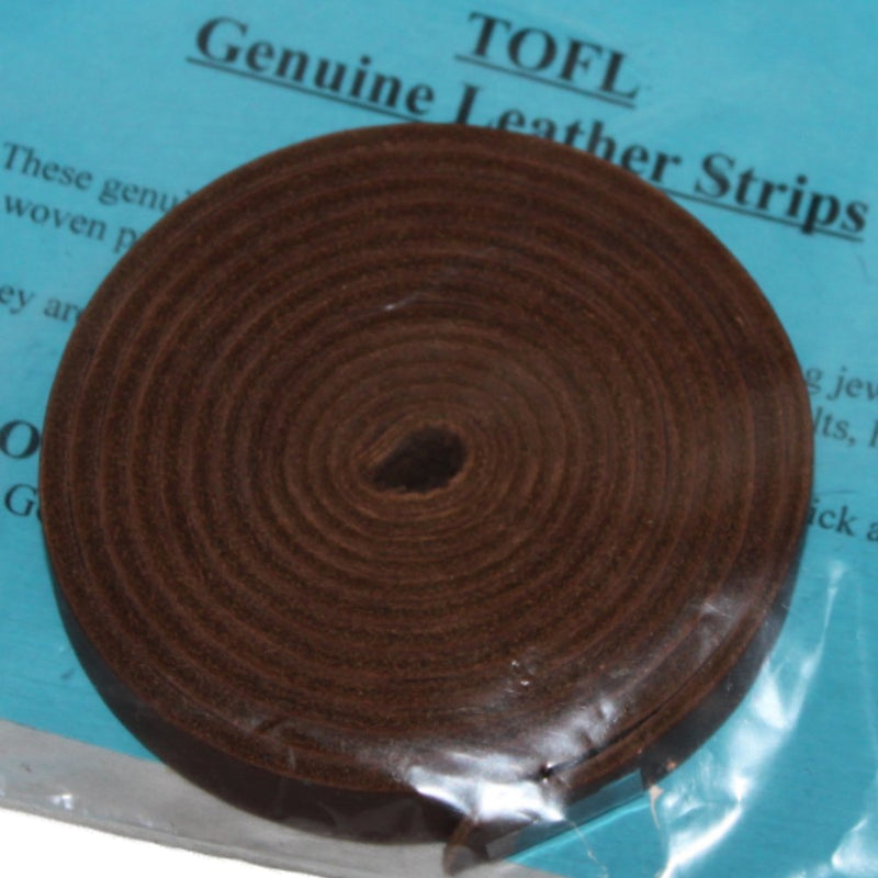 TOFL Genuine Top-Grain Leather Strap | 72 Inches Long | 5/8 Inch Wide | 1/8 Inch Thick (7-8 oz) | 1 Leather Strip for DIY Arts & Craft Projects, Clothing, Jewelry, Wrapping | Medium Brown 1/8 Inch Thick (7-8 oz) - NewNest Australia