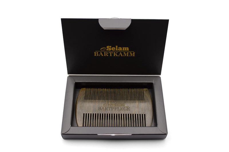 Premium beard comb made of fragrant sandalwood - pocket comb with double teeth - wooden comb for beard care - eSelam - NewNest Australia