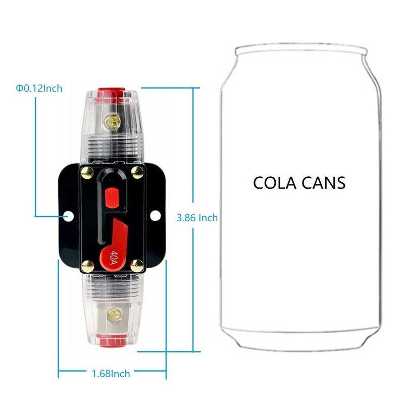 STETION Car Audio 100 Amp Resettable Fuse Circuit Breaker Car Protect for Audio System Fuse 12-24V DC for Car Audio Amps Overload Protection Fuse (100A) 100A - NewNest Australia