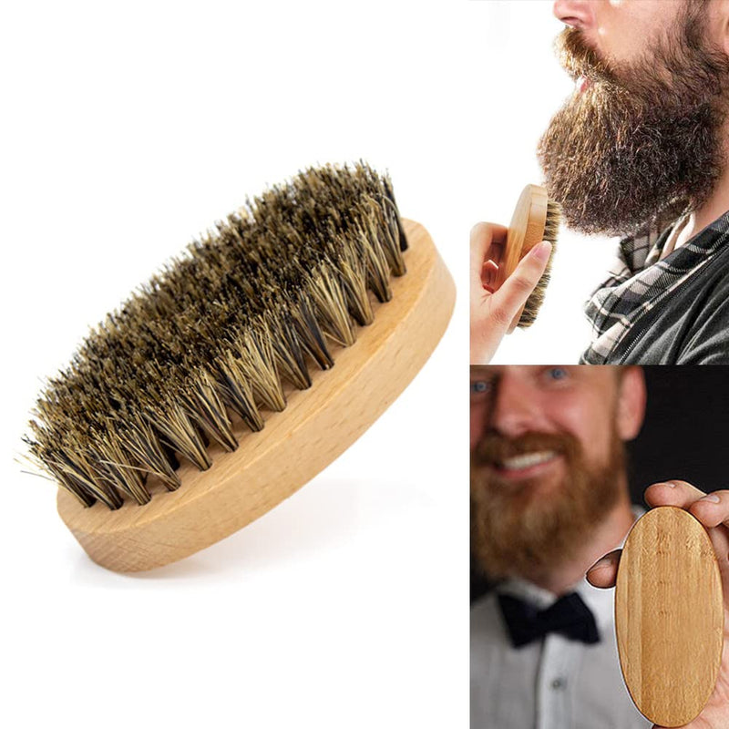 Beard brush, beard brushes for men, beard brush with boar bristles, pocket mustache and beard brush, perfect beard care tool for men, for men beard styling, care and design 1 piece - NewNest Australia