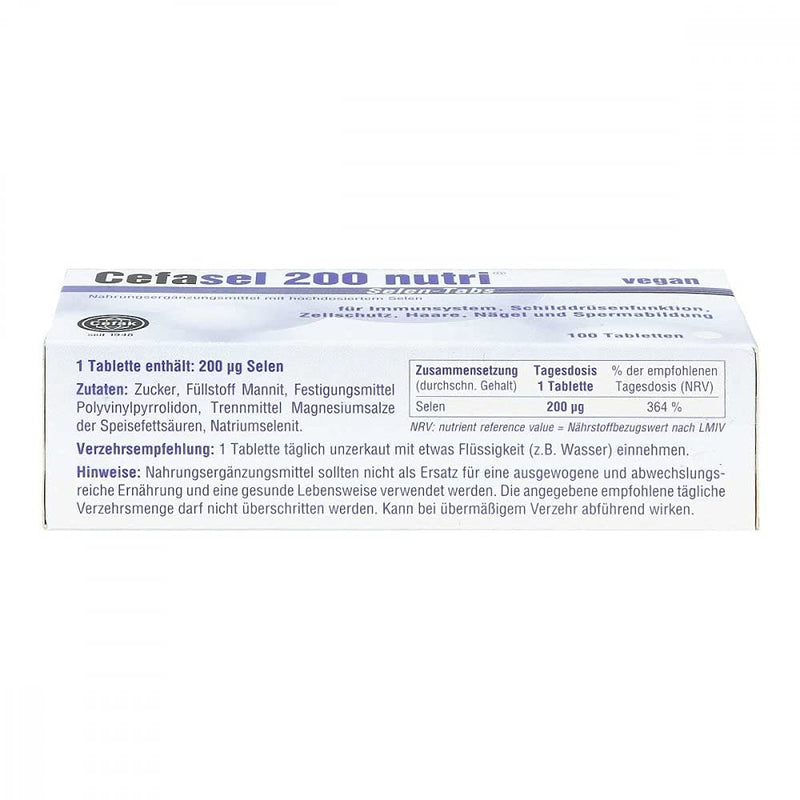 CEFASEL 200 nutri selenium tabs 100 pcs - NewNest Australia