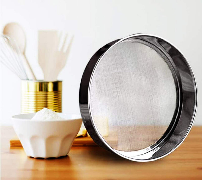Sieve Fine Mesh, Stainless Steel Round Sifter for Baking, Flour Sieve, 8 Inch 40 Mesh and 6 Inch 60 Mesh, 2PCS - NewNest Australia