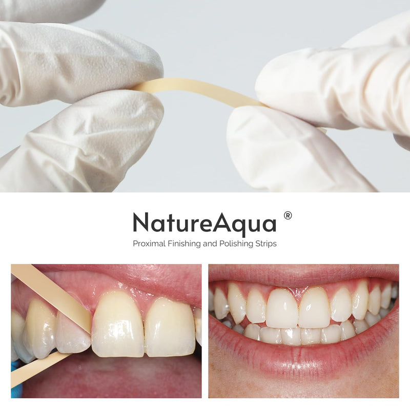 Tooth sandpaper, dental polishing strips, ultra-fine size - 4mm width - 6M/rolls/box, NatureAqua resin tooth polishing interdental grinding tool yellow-4mm width - NewNest Australia