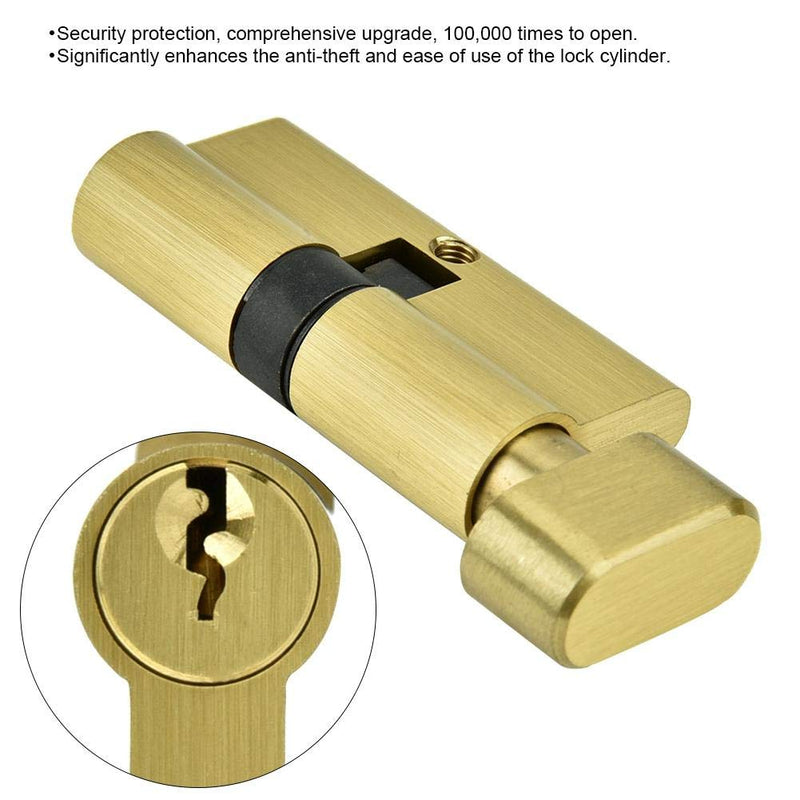 65mm Cylinder Lock Copper Single Open Anti-Theft Door Lock Cylinder with Keys Strong Corrosion Resistance and Rust-Proof, Suitable for Wooden Doors, Aluminum Doors - NewNest Australia