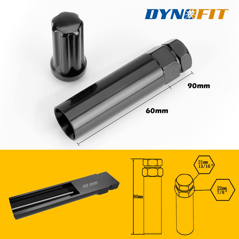DYNOFIT 7 Spline Tuner Lug Nuts Key for Wrench with 13/16inch(21mm) and 7/8inch(22mm) Hex, Lugnuts Socket Replacement Tool for 14x1.5, 14x2.0, 9/16inch Lug Nut 1 Year Warranty - NewNest Australia