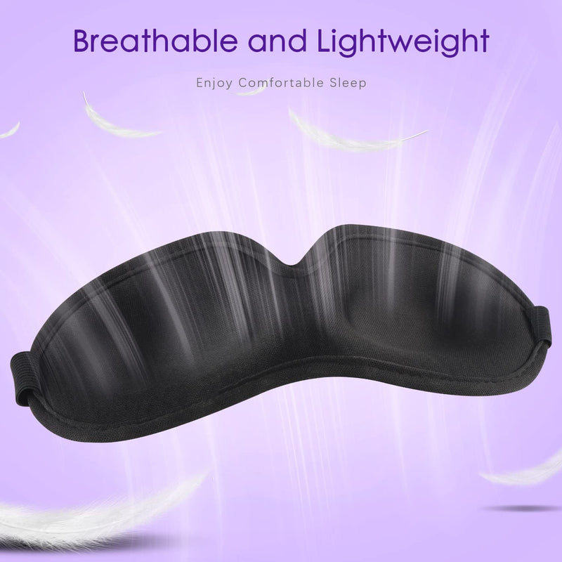 SLIJAR 3D Eye Mask Comfortable and Lightweight Sleep Mask for Side Sleepers Breathable Blackout Sleeping Mask with Adjustable Strap Travel Accessories Essentials - NewNest Australia