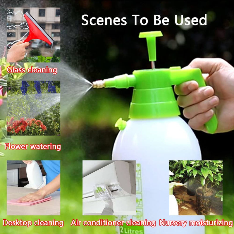 ANPTGHT Garden Pump Sprayer, 0.5Gallon/68oz Hand-held Lawn Pressure Spray Bottle with Safety Value&Adjustable Nozzle for Spraying Weeds/Watering/Home Cleaning/Car Washing(Green) Green - NewNest Australia