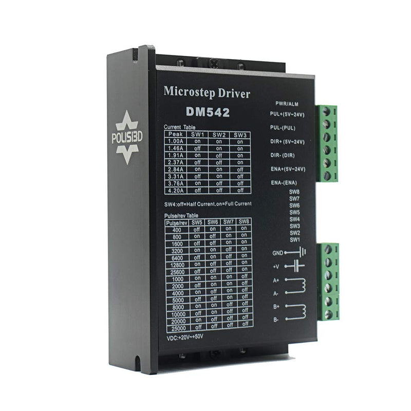 CNC Digital Microstep driver DM542 Stepper Motor Controller 2-phase Digital Stepper Motor Driver 20-50V DC Max 4.2A for Nema 17, Nema 23 and Nema 34 series stepper motor, Replace M542 M542H - NewNest Australia