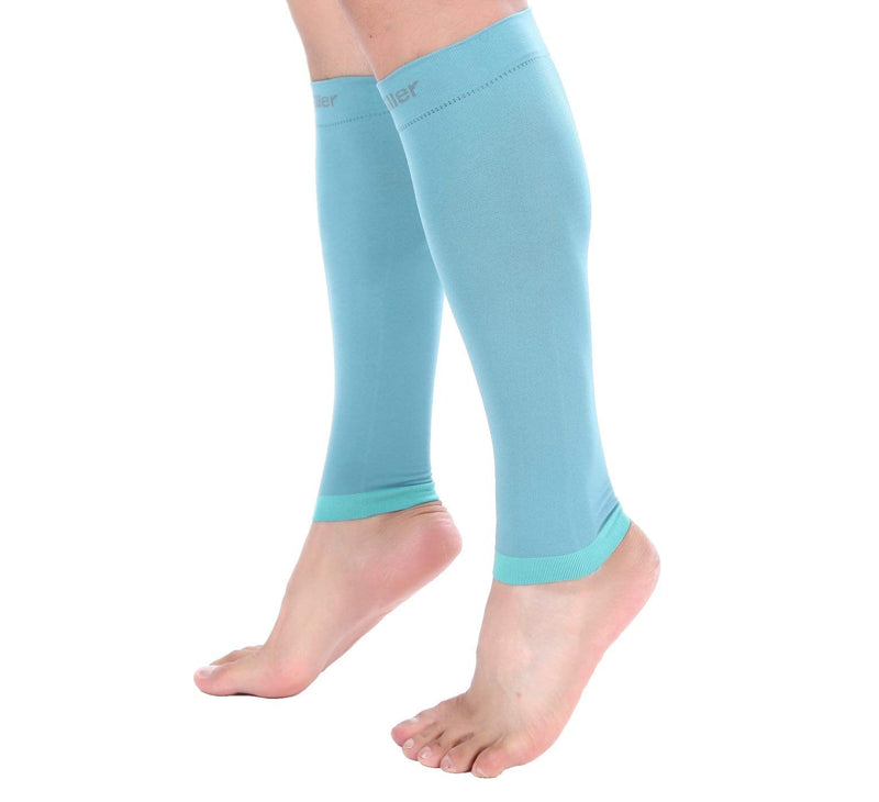 Doc Miller Calf Compression Sleeve Men and Women - 20-30mmHg Shin Splint Compression Sleeve Recover Varicose Veins, Torn Calf and Pain Relief - 1 Pair Calf Sleeves Teal Color - XX-Large Size - NewNest Australia