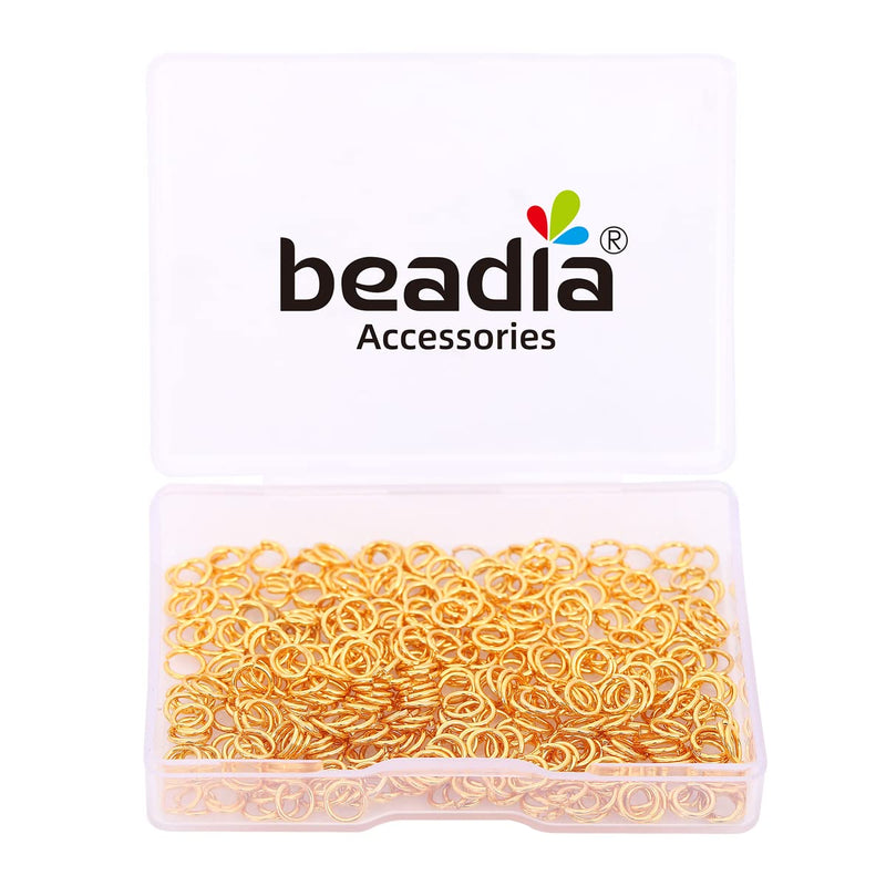 BEADIA 18K Gold Plated Jump Rings 5mm 400pcs for Jewelry Making Findings 0.7x5mm - NewNest Australia