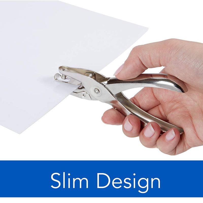 Swingline 1 Hole Punch, Single Hole Puncher, 5 Sheet Capacity, Classic Office Paper Punch for Craft Paper, DIY Crafts, Perfect for Home Office School Supplies, Chrome (74005) Pack of 1 (Chrome) - NewNest Australia