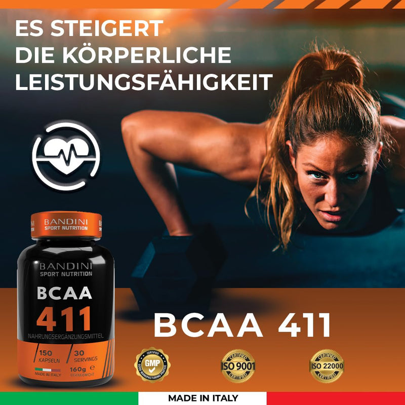 Bandini Bcaa 4.1.1 150 Tablets, Branched Chain Amino Acids Bcaa 4.1.1, L-Leucine, L-Isoleucine, L-Valine With Vitamin B1 And B6, Dietary Supplement Before And After Training - NewNest Australia