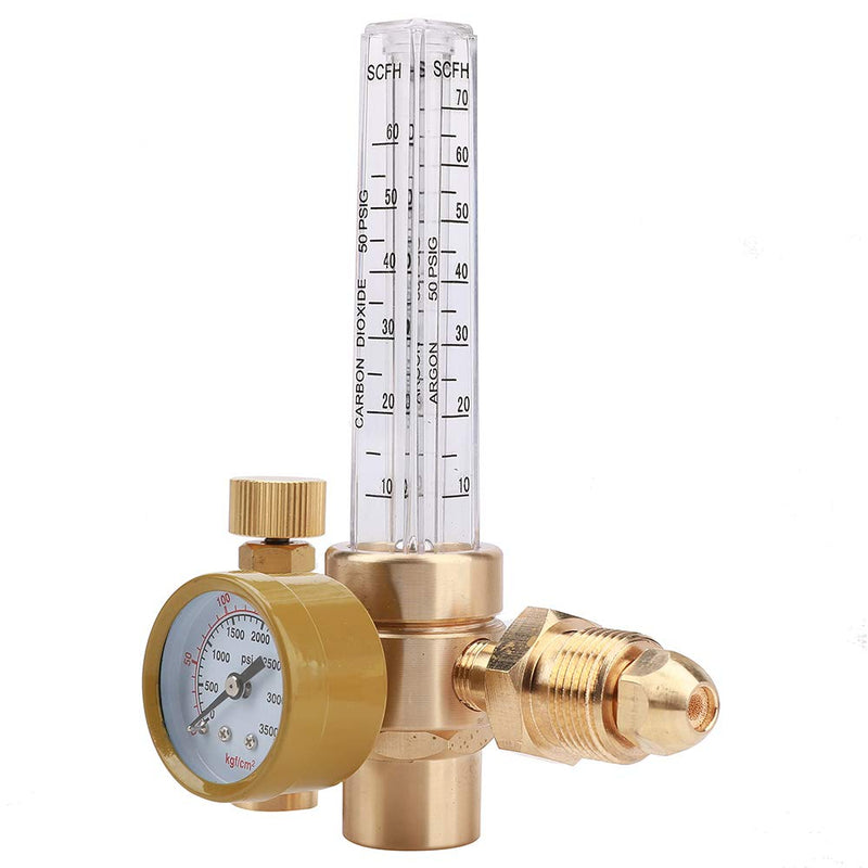 Argon CO2 Helium Flowmeter Regulator with 80 Inches Gas Hose TIG Welder for TIG MIG Welder 10 to 60 CFH - 0 to 3500 psi Pressure Gauge CGA-580 Inlet - Full Copper Flow Meter - NewNest Australia