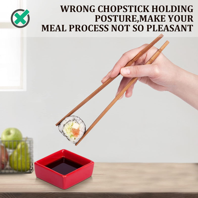 Reusable Chopstick Helpers Training Chopsticks for Many age, Beginner, Trainers or Learner (Black) Black - NewNest Australia