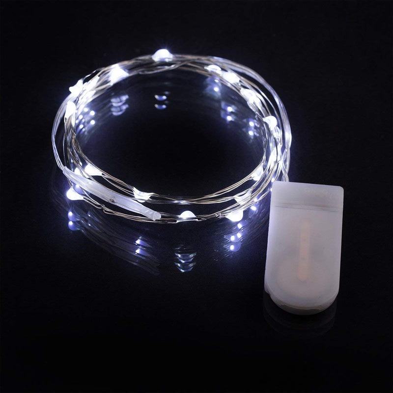 12 Pack Fairy Lights Battery Operated, 30 LEDs Mini Starry String Lights 9.8ft Silvery Copper Wire Lights,2pcs CR2032(Incl),Works for Wedding Centerpiece,Party,Table Decorations(Cool White) 12pack 12 Pack-cool White - NewNest Australia