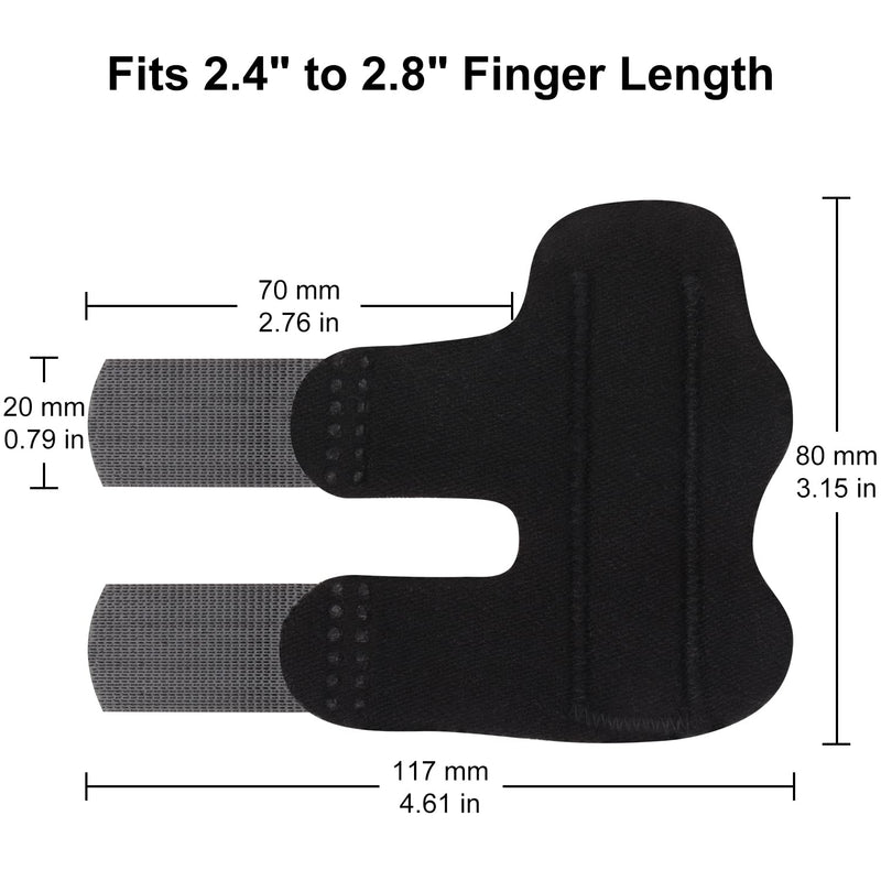 supregear Finger Splint, 2 Pack Adjustable Reusable Trigger Finger Splint Finger Support with Removable Aluminum Rod for Index/Middle/Ring/Little Finger, Black (2 Pack) - NewNest Australia