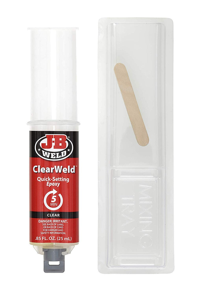 J-B Weld 50112 6 Pack 0.85 oz. ClearWeld Syringe Quick Setting Epoxy, Clear - NewNest Australia