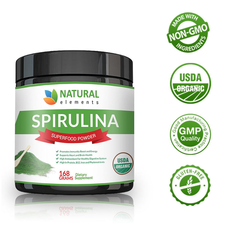 Premium USDA Organic Spirulina Powder - Organic Spirulina of Blue Green Algae from California & Hawaii – 100% Vegetarian & Vegan, Non-GMO, Non-Irradiated – The Best Green Superfood for Smoothies! - NewNest Australia