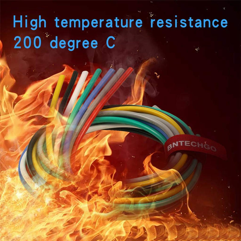 BNTECHGO 12 Gauge Silicone Wire Kit 7 Color Each 3 ft Flexible 12 AWG Stranded Tinned Copper Wire 12 silicone wire each color 3 ft silicone wire 7 colors - NewNest Australia