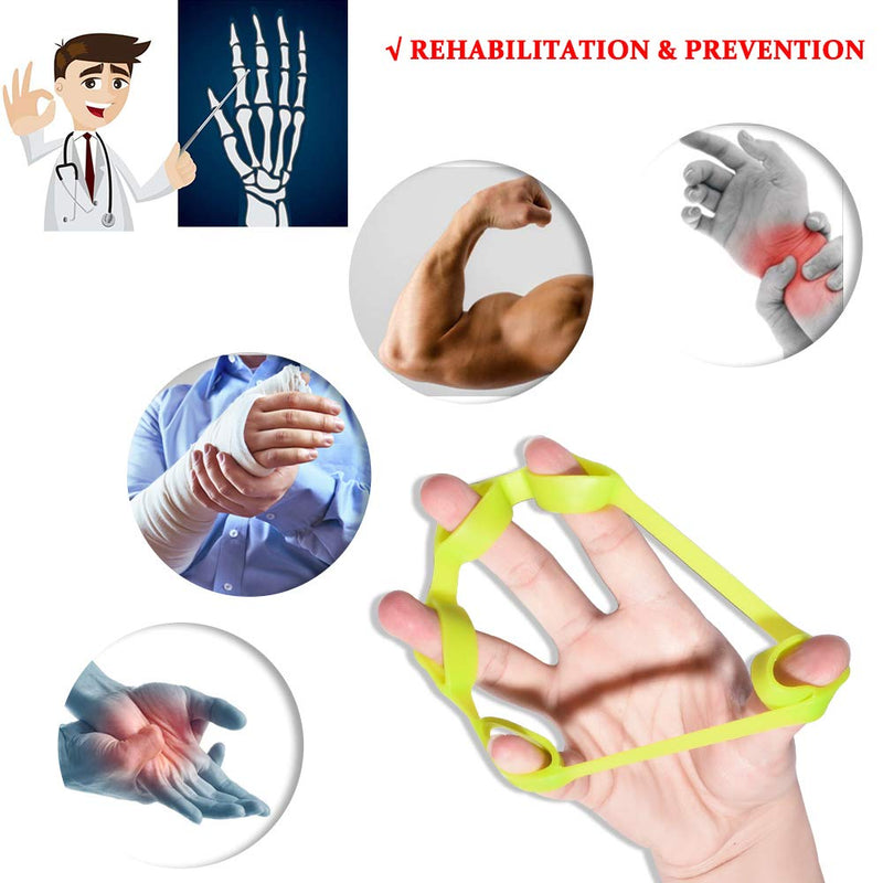 Hand Grip Strengthener, Finger Exerciser, Grip Strength Trainer (6 PCS),New Material,Forearm Grip Workout, Finger Stretcher, Relieve Wrist Pain, Carpal Tunnel. (Finger Exerciser) - NewNest Australia