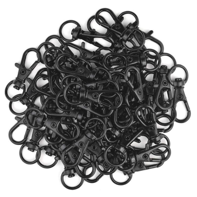 50 pcs Swivel Clasps Lanyard Snap Hook,cnomg Metal Swivel Lanyard Snap Hook Lobster Claw Clasp (Black) Black - NewNest Australia