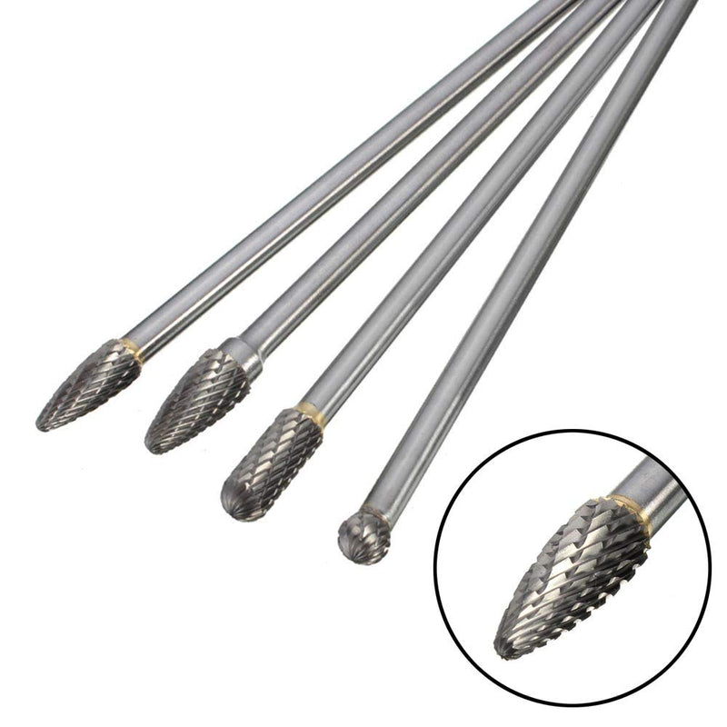 Wolfride 4pcs Long Shank Tungsten Carbide Burr Set 6mm Shank Die Grinder Burr Set for Metal 6-Inch Length - NewNest Australia