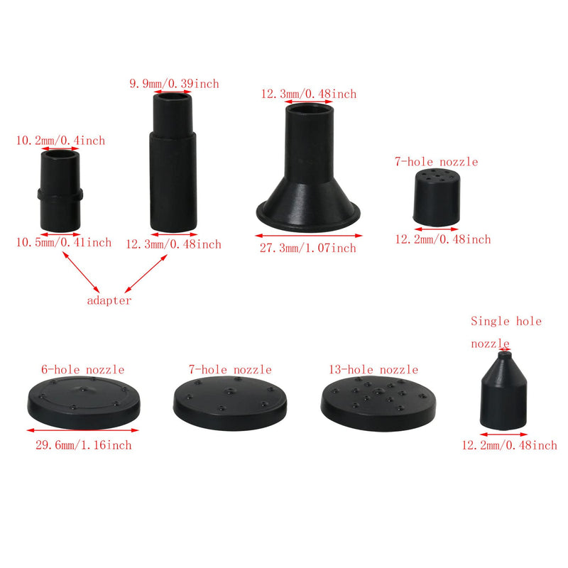 Bird Bath Fountains Accessories DGBRSM Garden Waterfall Fountain Pool Pond Bird Bath Solar Panel Powered Fountain Water Pump Parts Garden Supplies 5pcs Nozzles and 3pcs Adapters Kit - NewNest Australia