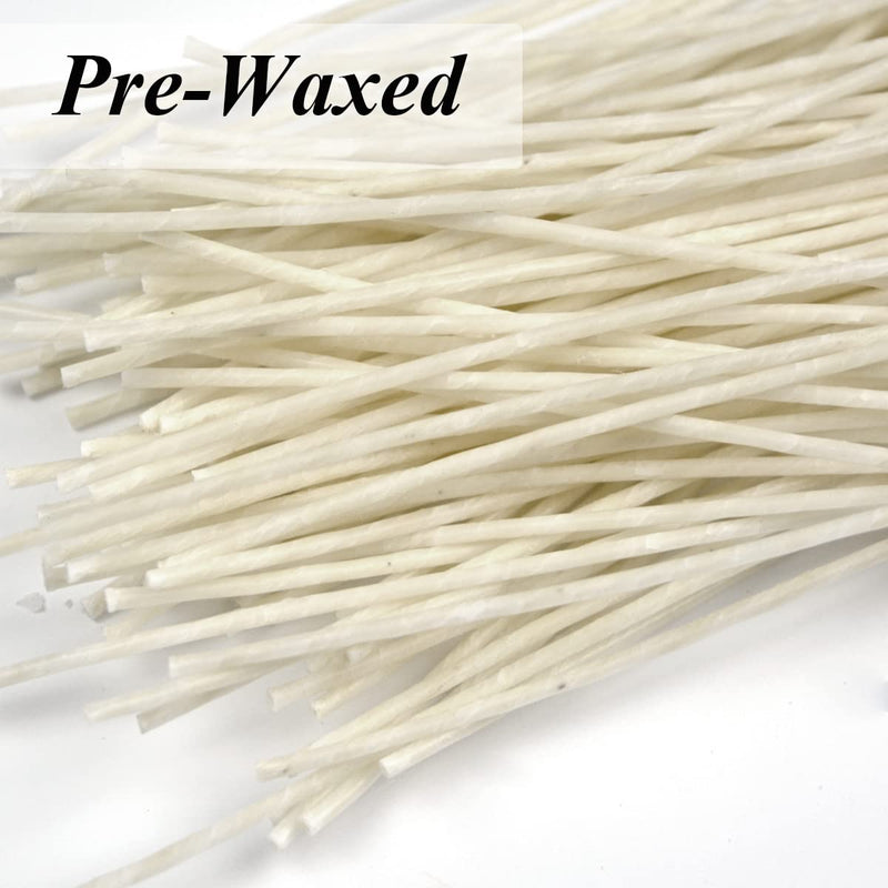 Candle Wicks for Candle Making, 100 Pcs 6 inch Pre-Waxed DIY Cotton Wick with Tabs - NewNest Australia