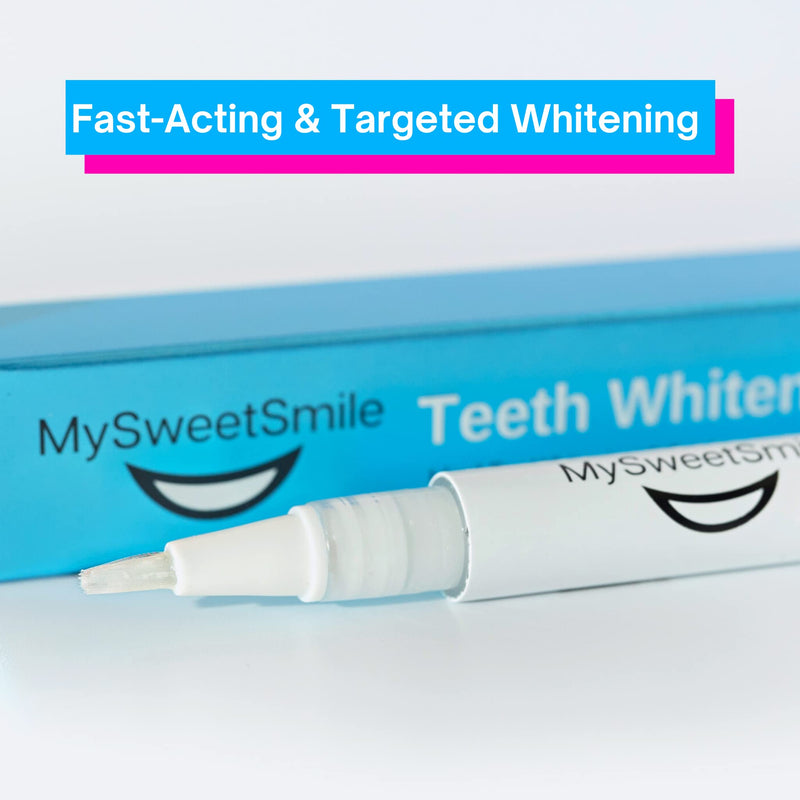 MySweetSmile Teeth Whitening Pen | Removes Stains & Yellowing | Sensitivity-Free | Instant Results | Pocket-Sized & Travel-Friendly | Free from Harmful Peroxides | Easy to Use | Pap-Based Formula - NewNest Australia