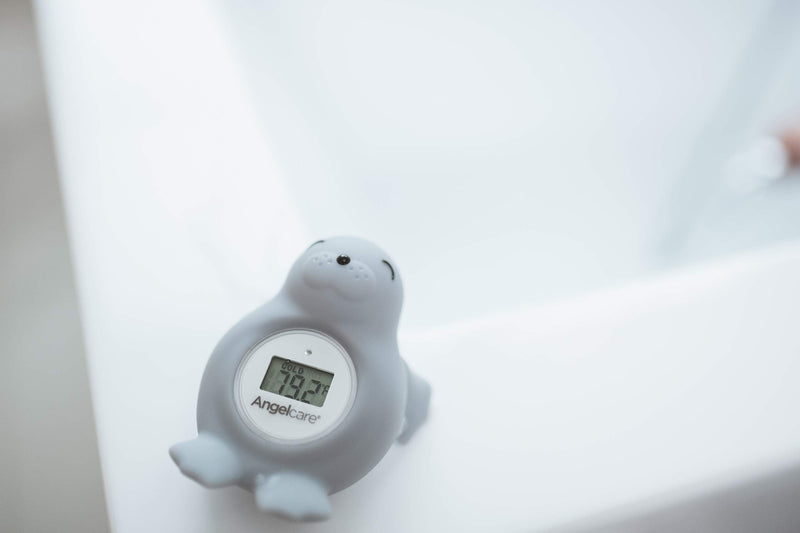 Angelcare Baby Bath & Room Thermometer - Happy Seal, Grey, BT-01-SEAL-US - NewNest Australia