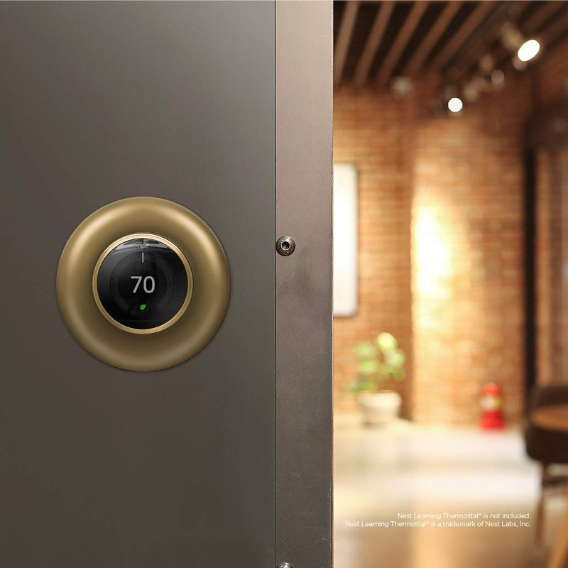 elago Wall Plate Cover Designed for Google Nest Learning Thermostat (Brass) - Compatible with Nest Learning Thermostat 1st/2nd/3rd Generation, Not compatible with 2020 models [US Patent Registered] Brass - NewNest Australia