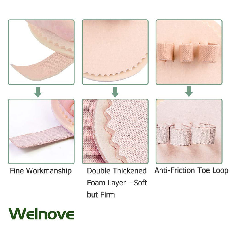 Welnove Toe Separator, Hammer Toe Correctors, Hammer Toe Foot Pad, for Hammer Toe, Claw Toe Correctors - Pack of 2 (3 Holes) - NewNest Australia